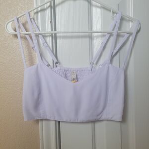 Elegant Lavender Crop Top